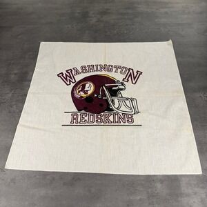 Vintage 60s Washington Redskins Bandana Flag Banner White NFL Football Logo